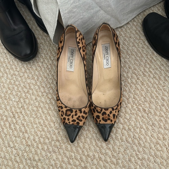 Jimmy Choo Cheetah and Patent Heels - Picture 2 of 5